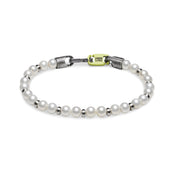 QIRA - Pearl spacers bracelet by Armor of the Free, single strand with 5mm pearls.
