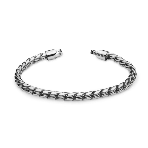 The Armor of the Free WALI - Polished stainless steel chain-link cuff bracelet