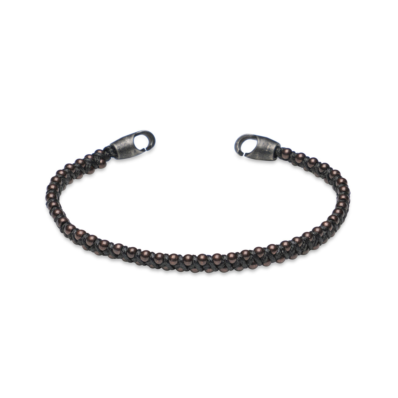 MIKO - Bronze black braided cuff, single strap | Armor of the Free.
