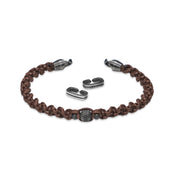 Armor of the Free FILI - Brown by product vendor, single strap bracelet with metal accent, beads, and two clips.