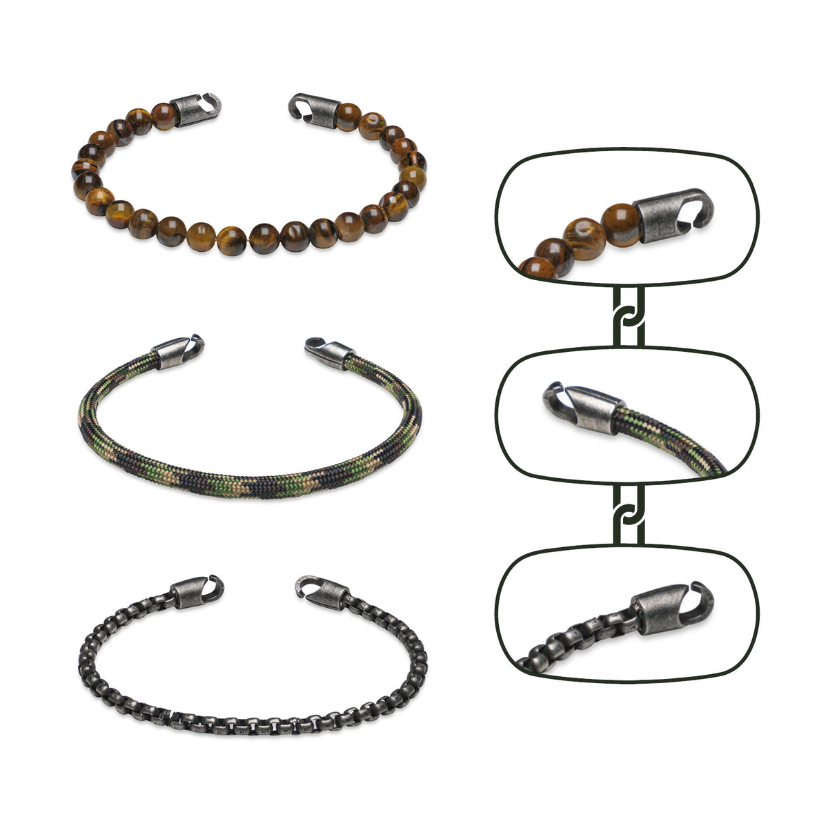 ORVEN | 3-strap bracelet set