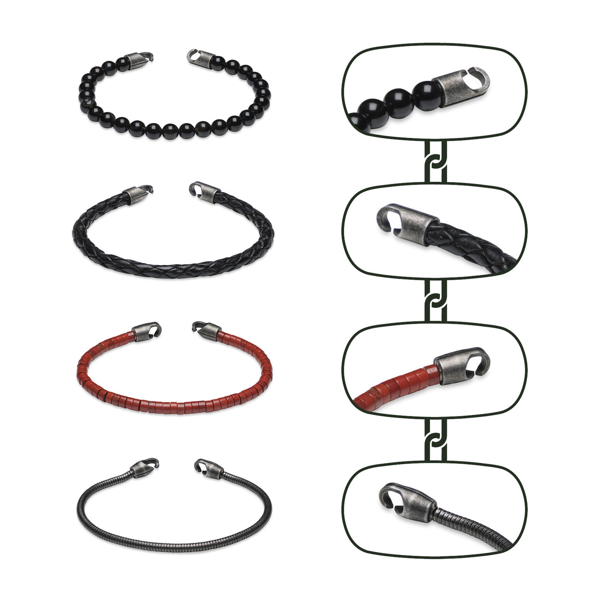 YLIAN | 4-strap bracelet set